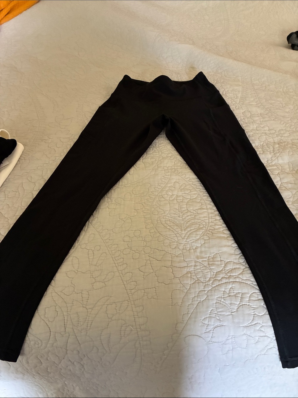 Iuga Black Active Leggings with High Waistband